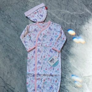 🌸Magnificent Baby Magnetic Unicorn Gown Set 0-3mo